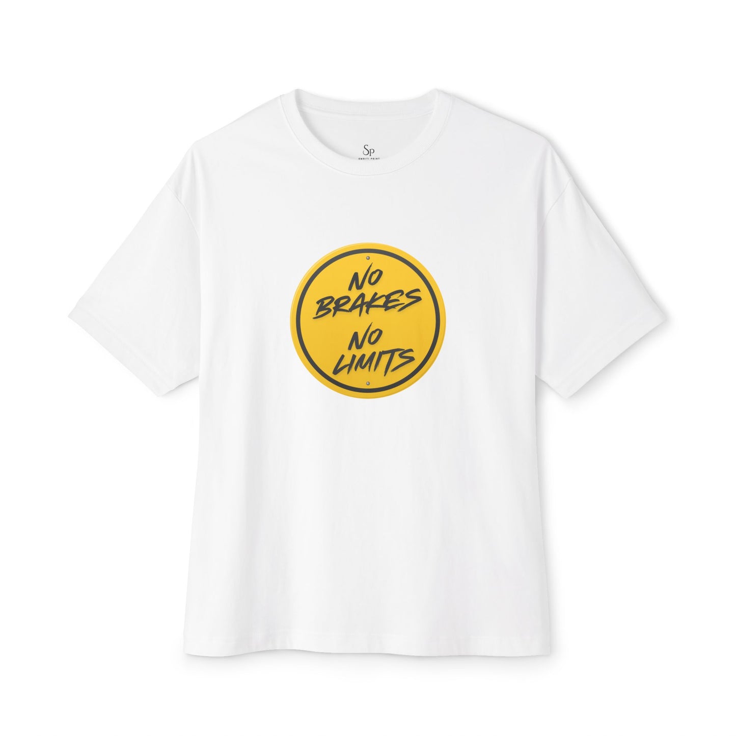 Unisex No Brakes No Limits Oversized Tee | Casual Streetwear, Unique Gift, Everyday Style, Music Festival Shirt, Graphic Tee, Relaxed Fit