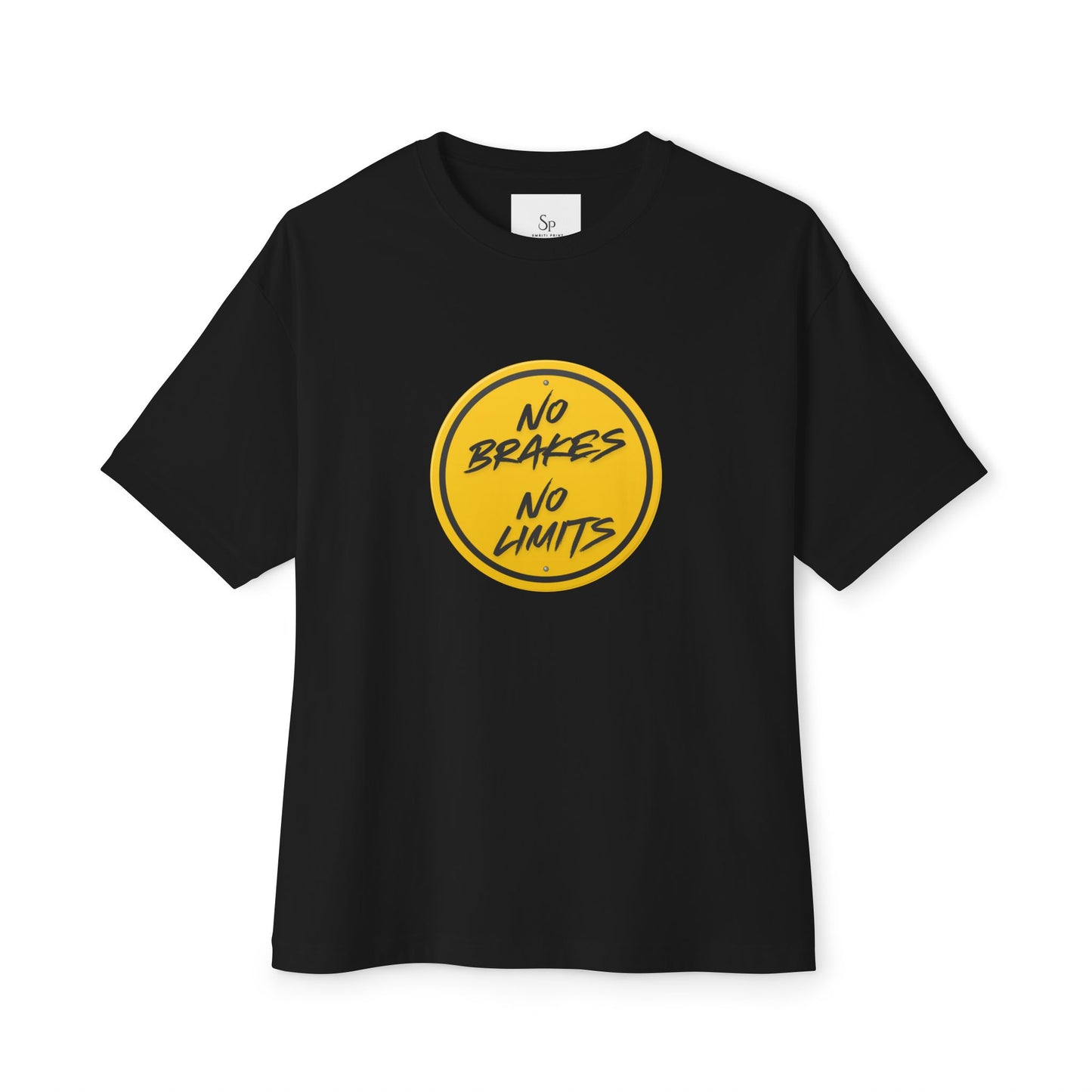 Unisex No Brakes No Limits Oversized Tee | Casual Streetwear, Unique Gift, Everyday Style, Music Festival Shirt, Graphic Tee, Relaxed Fit