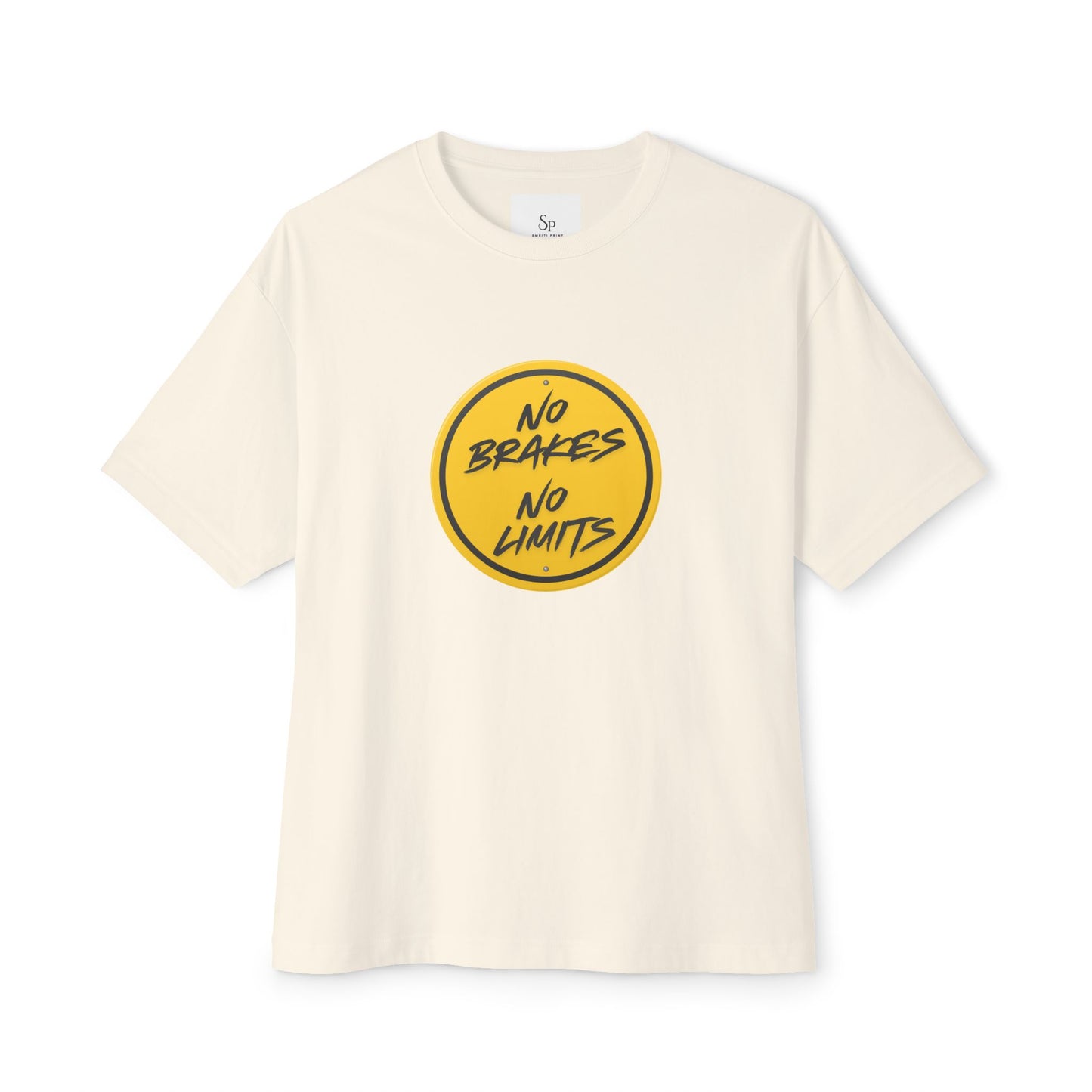 Unisex No Brakes No Limits Oversized Tee | Casual Streetwear, Unique Gift, Everyday Style, Music Festival Shirt, Graphic Tee, Relaxed Fit