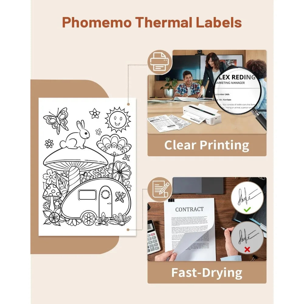 100 Sheets A4 Paper Thermal Paper - Phomemo