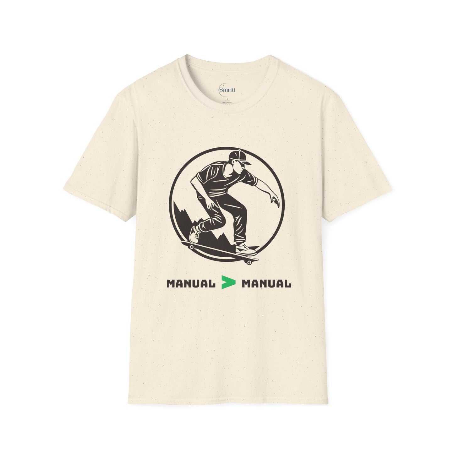 Skater Graphic Tee - Manual > Manual Skate Shirt, Cool Skateboard Apparel, Unisex Fashion Top, Gift for Skate Lovers, Trendy Casual Wear