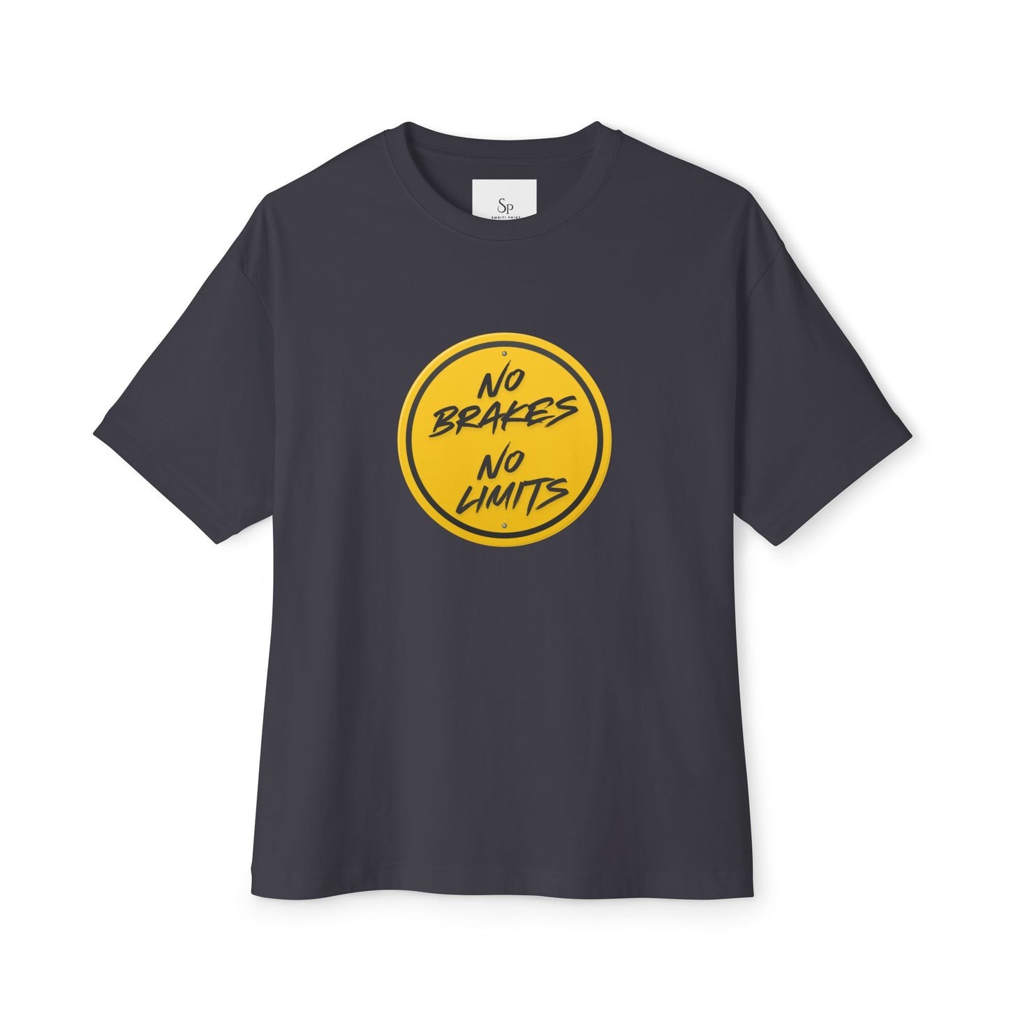 Unisex No Brakes No Limits Oversized Tee | Casual Streetwear, Unique Gift, Everyday Style, Music Festival Shirt, Graphic Tee, Relaxed Fit